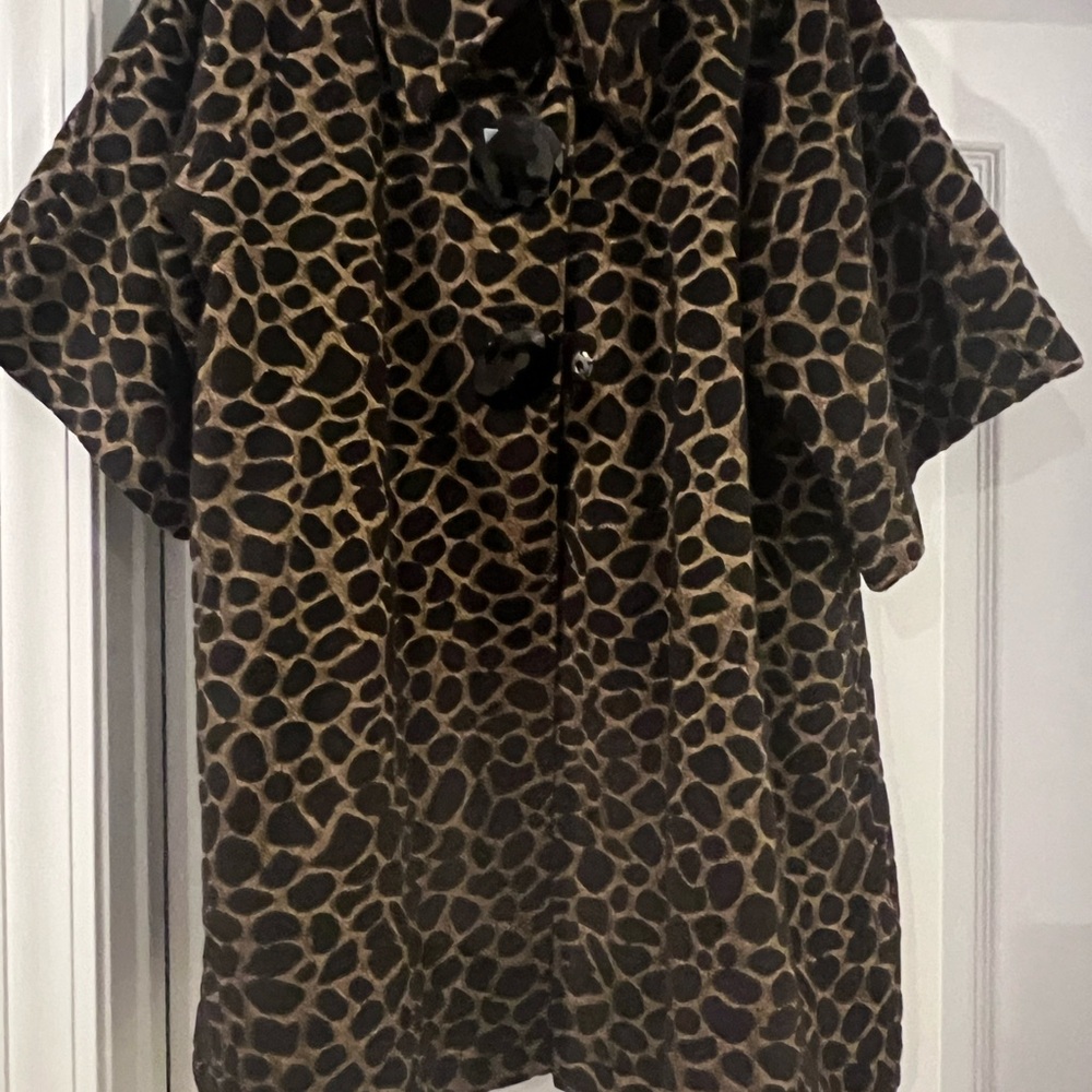 Luii Men's Black and Brown Patterned Casual Shirt